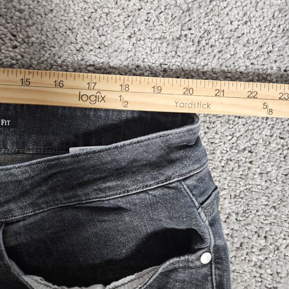 Judy Blue Jeans Womens 24 Faded Black Daisy Distressed Skinny Fit Stretch Boho - Picture 9 of 13